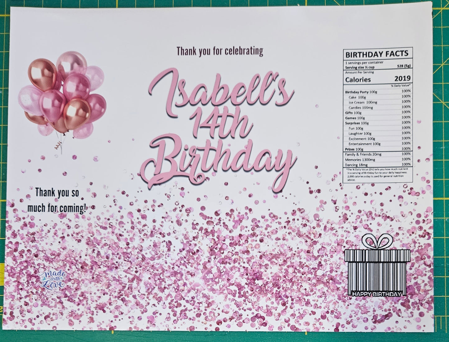 Custom Chip or snack bag - Party favors (filled)