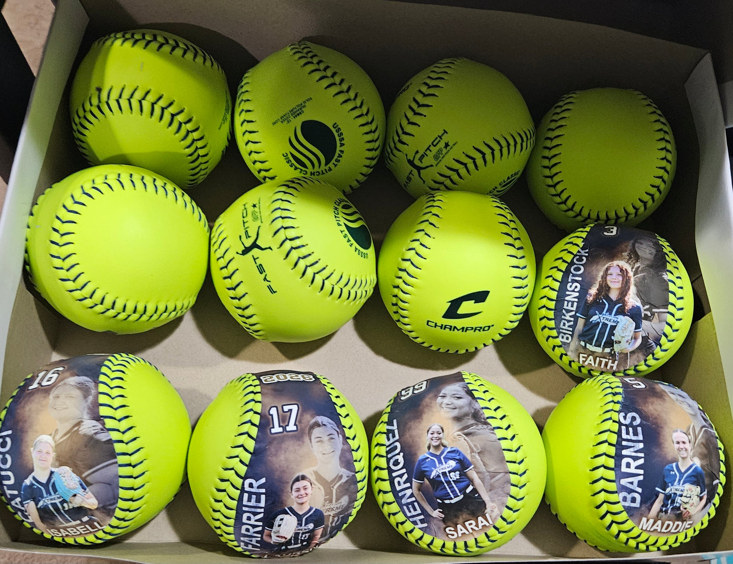 Personalized custom photo softballs