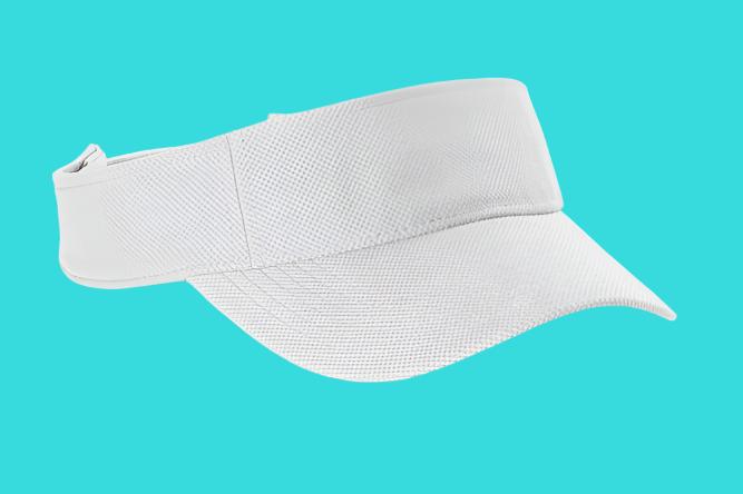 Custom white visor
