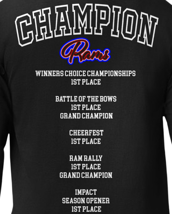 Rams Cheer CHAMPION Comp shirt - D14