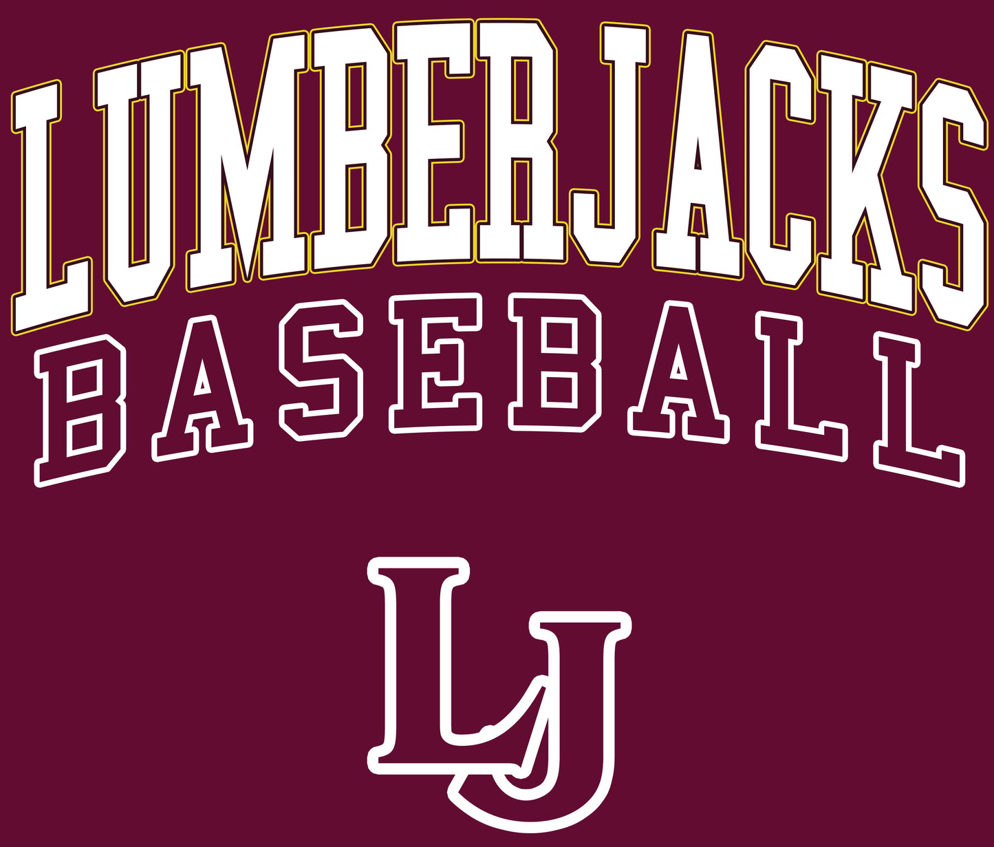 Adult Lumber Jacks Spirit Wear Crew t-shirts - maroon
