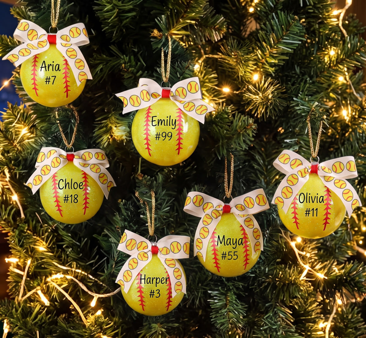 Personalized Softball Ornament