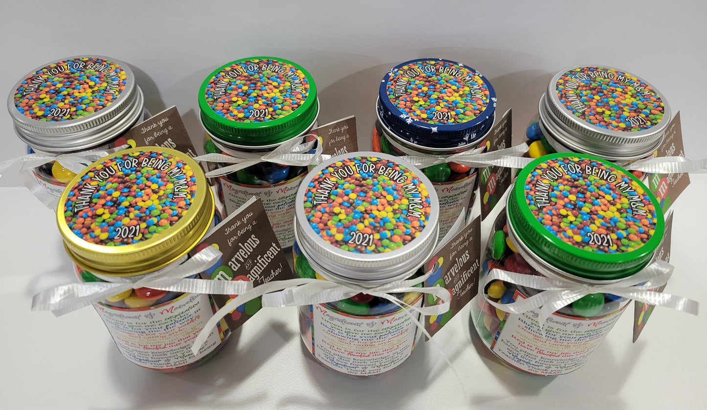 Adorable M & M Teacher gifts