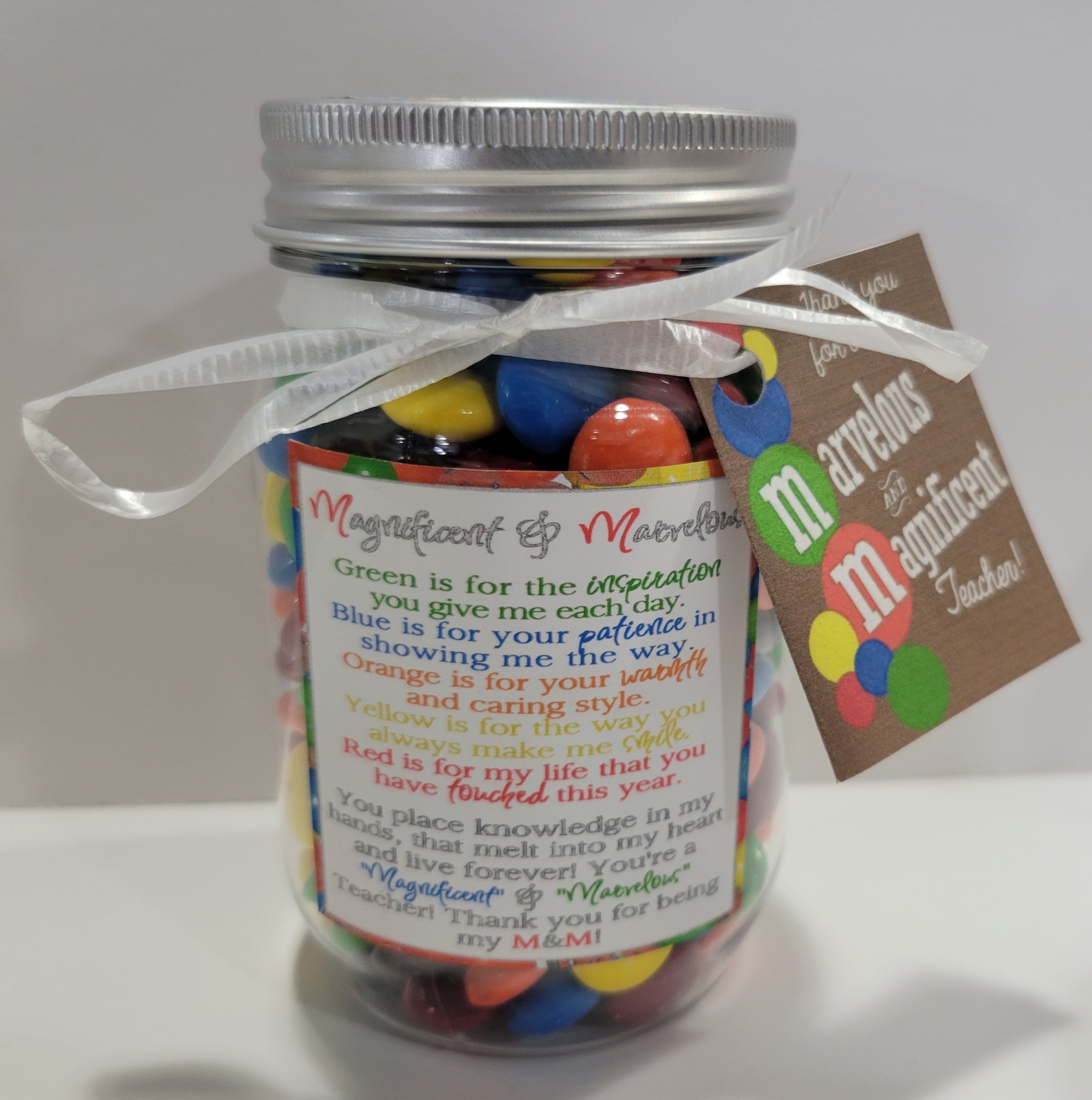 M & M Teacher Appreciation Printable - U Create