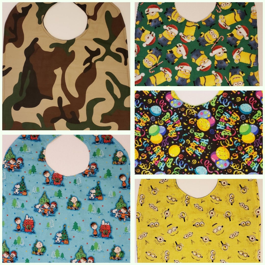 Adult or Youth bib ***Special ordered custom fabric ONLY***