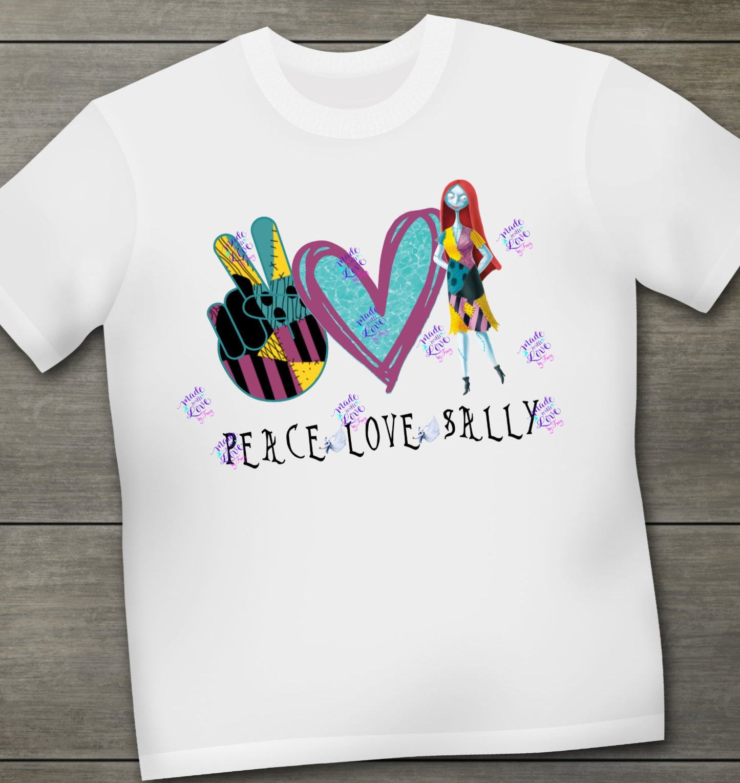 Peace Love Sally Nightmare Before Christmas JPEG PNG waterslide Sublimation instant downloadable printable clipart tumbler apparel