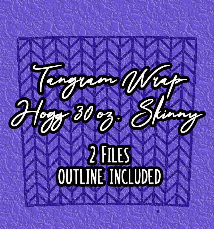 Tangram Conical Wrap Hogg 30 oz. Skinny 2 files (outline file INCLUDED) Tumbler template conical wrap, waterslide, digital PNG