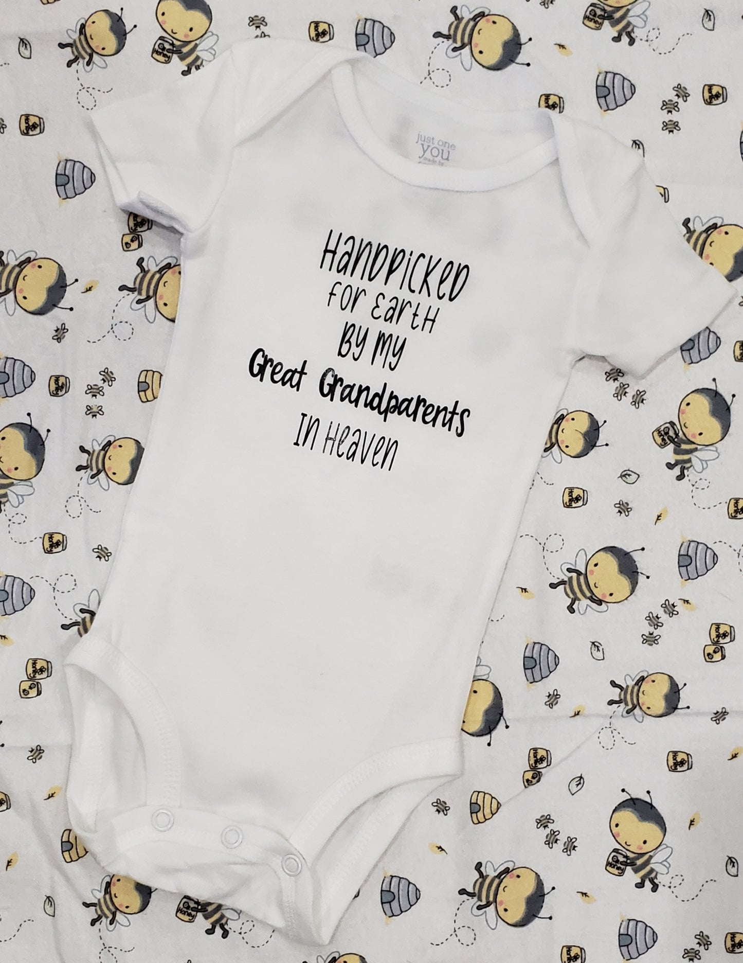 Handpicked for Earth By my Grandparents In Heaven infant one piece