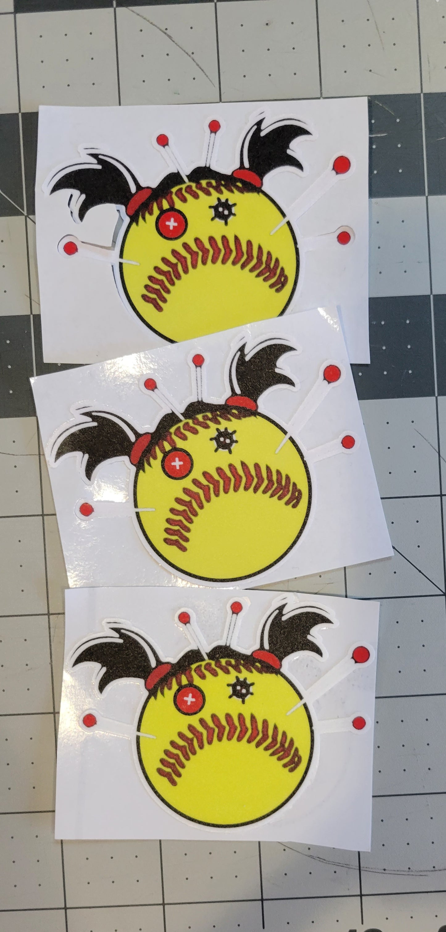 Custom Softball or Baseball Helmet Logo Graphic (front)
