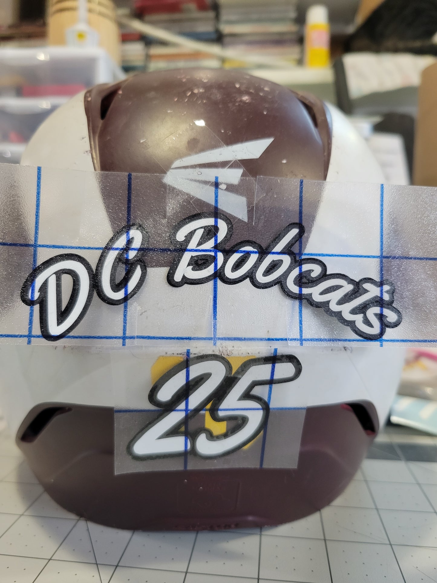 Custom Softball or Baseball Helmet number (back)