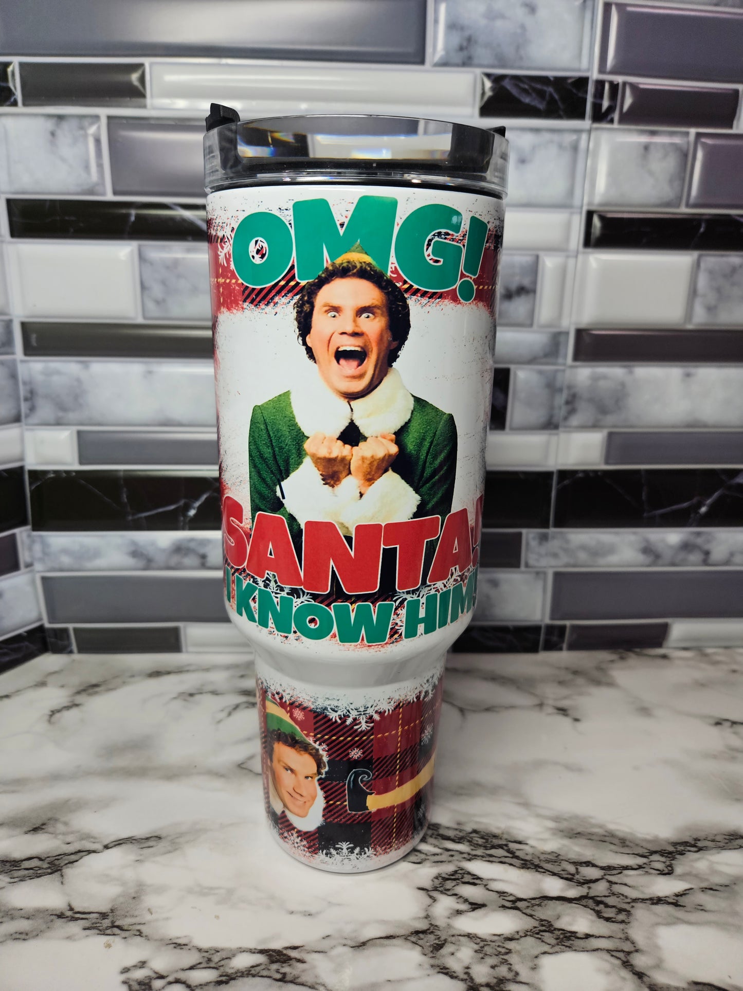 Buddy the Elf 40 ounce with handle Sublimation Tumbler