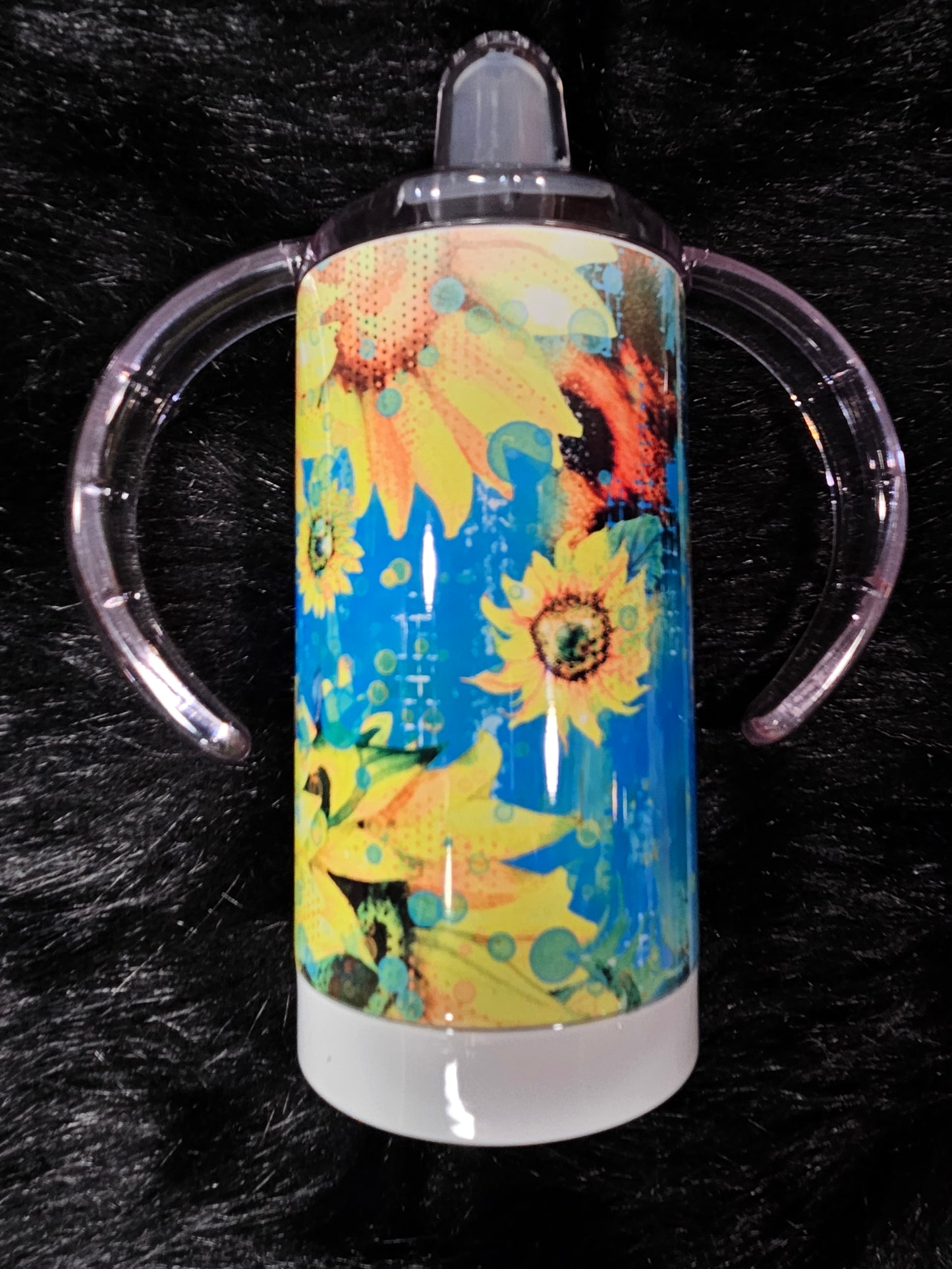 Watercolor Sunflowers  - 12 oz. Stainless convertible tumbler - 2 lids in one!