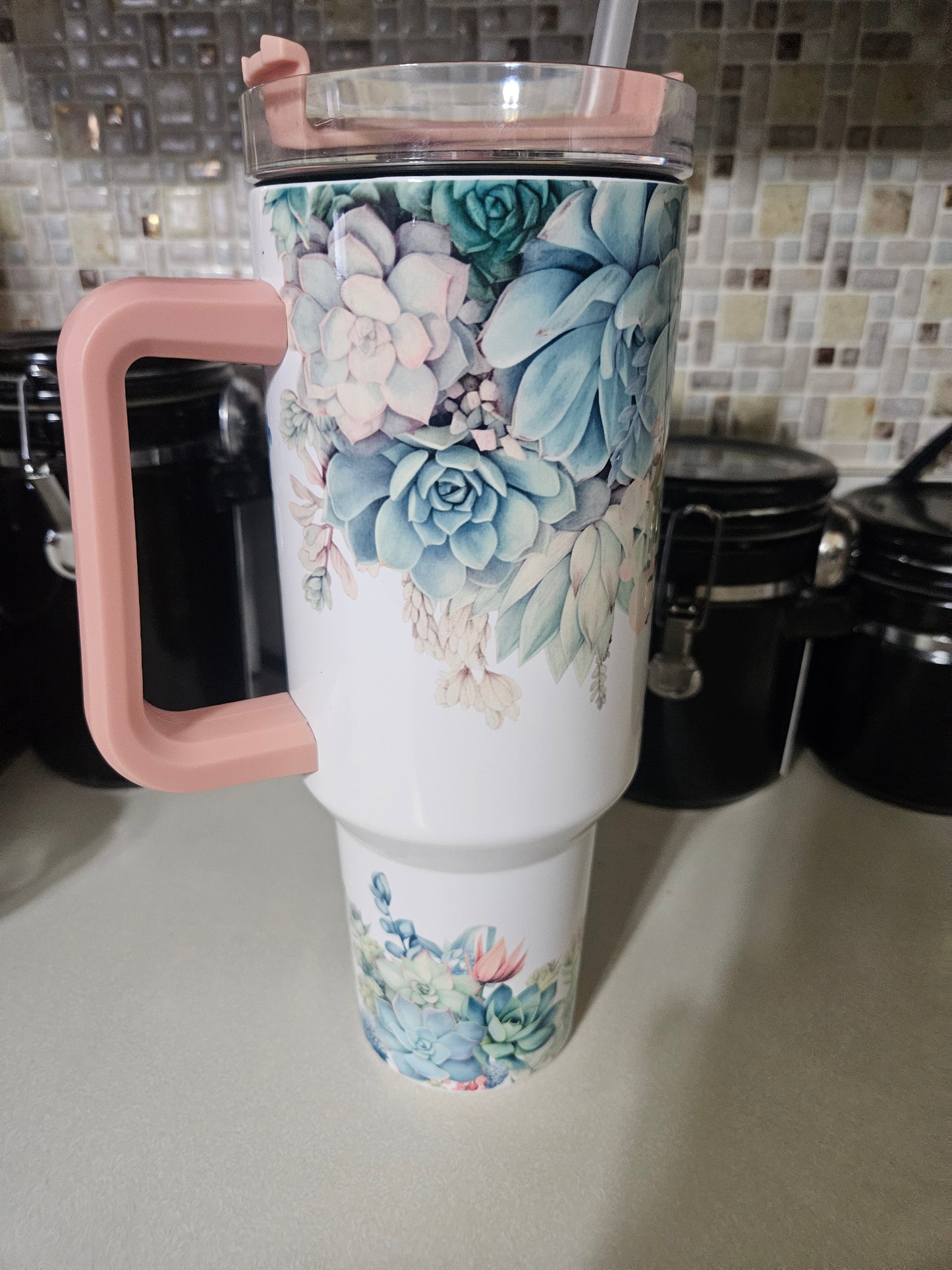 Custom 40 ounce with handle Sublimation Tumbler