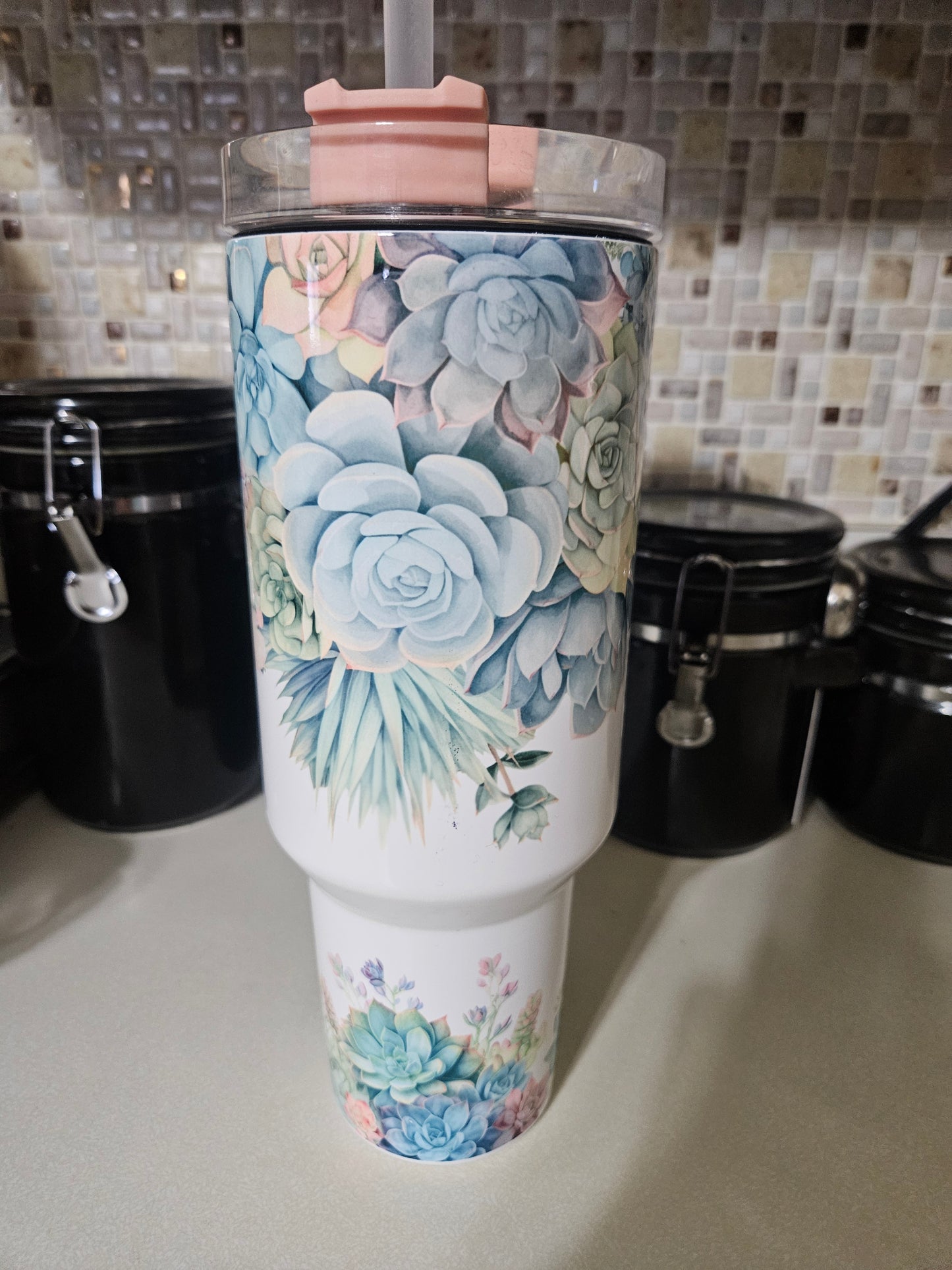 Custom 40 ounce with handle Sublimation Tumbler