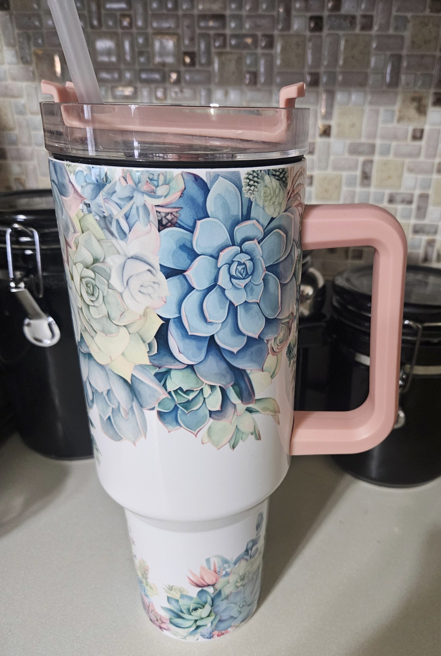 Custom 40 ounce with handle Sublimation Tumbler