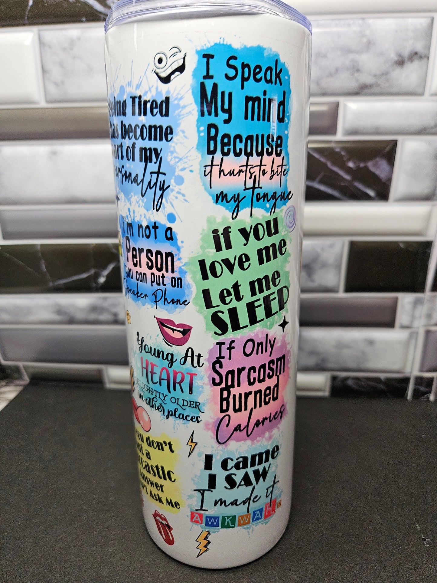 Kinda Sweet Kinda Savage, funny sayings - 20 oz tumbler