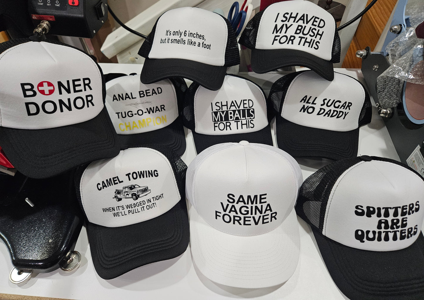 Funny Bachelor party hats bundle - set of 8