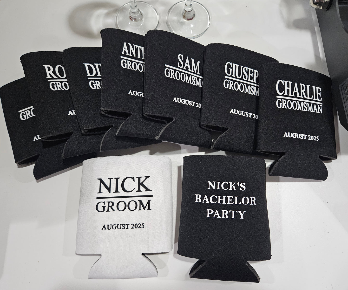 Personalized Wedding party (any occasion) Koozie bundle - set of 10