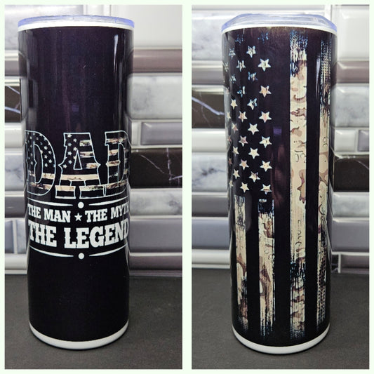 Dad, the man, the myth, the legend 20 oz. Stainless tumbler