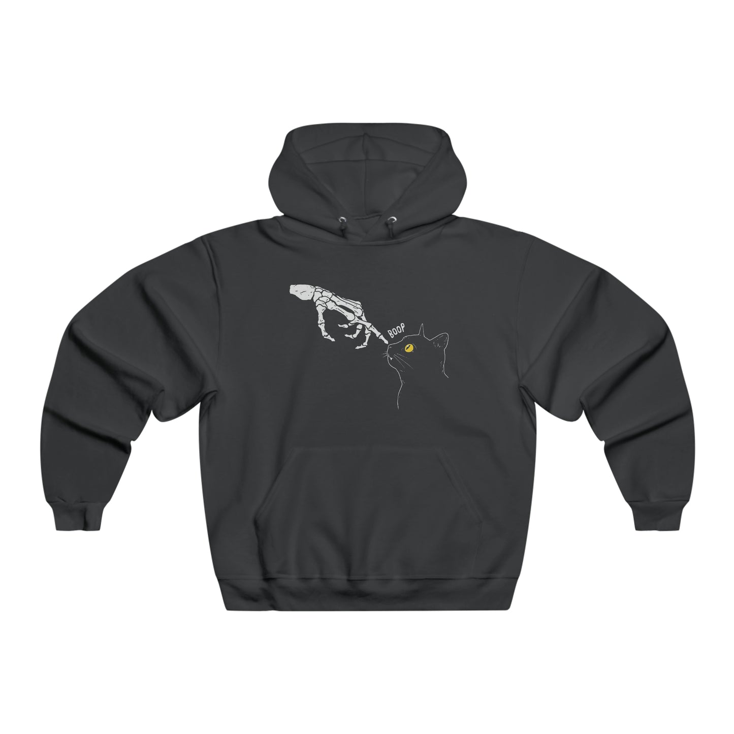 Black cat - Skeleton Boop Men's NUBLEND® Hooded Sweatshirt