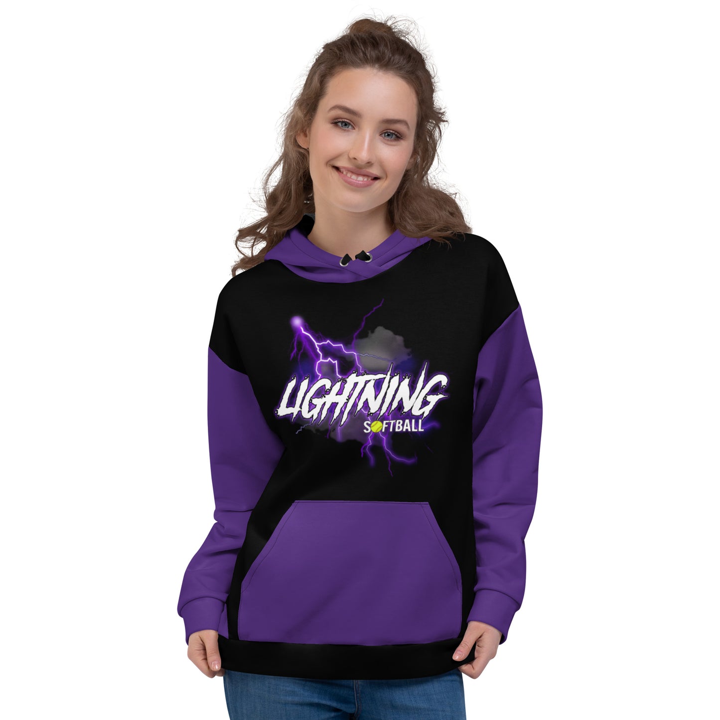 Lightning custom designed/dyed Unisex Hoodie