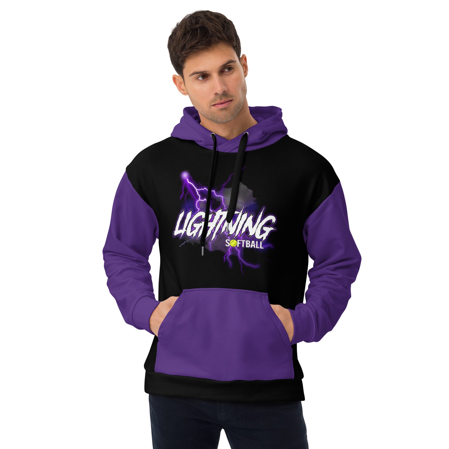 Lightning custom designed/dyed Unisex Hoodie