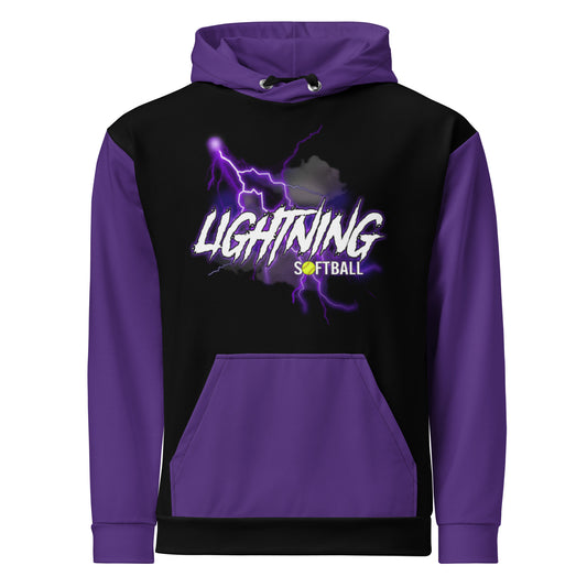 Lightning custom designed/dyed Unisex Hoodie