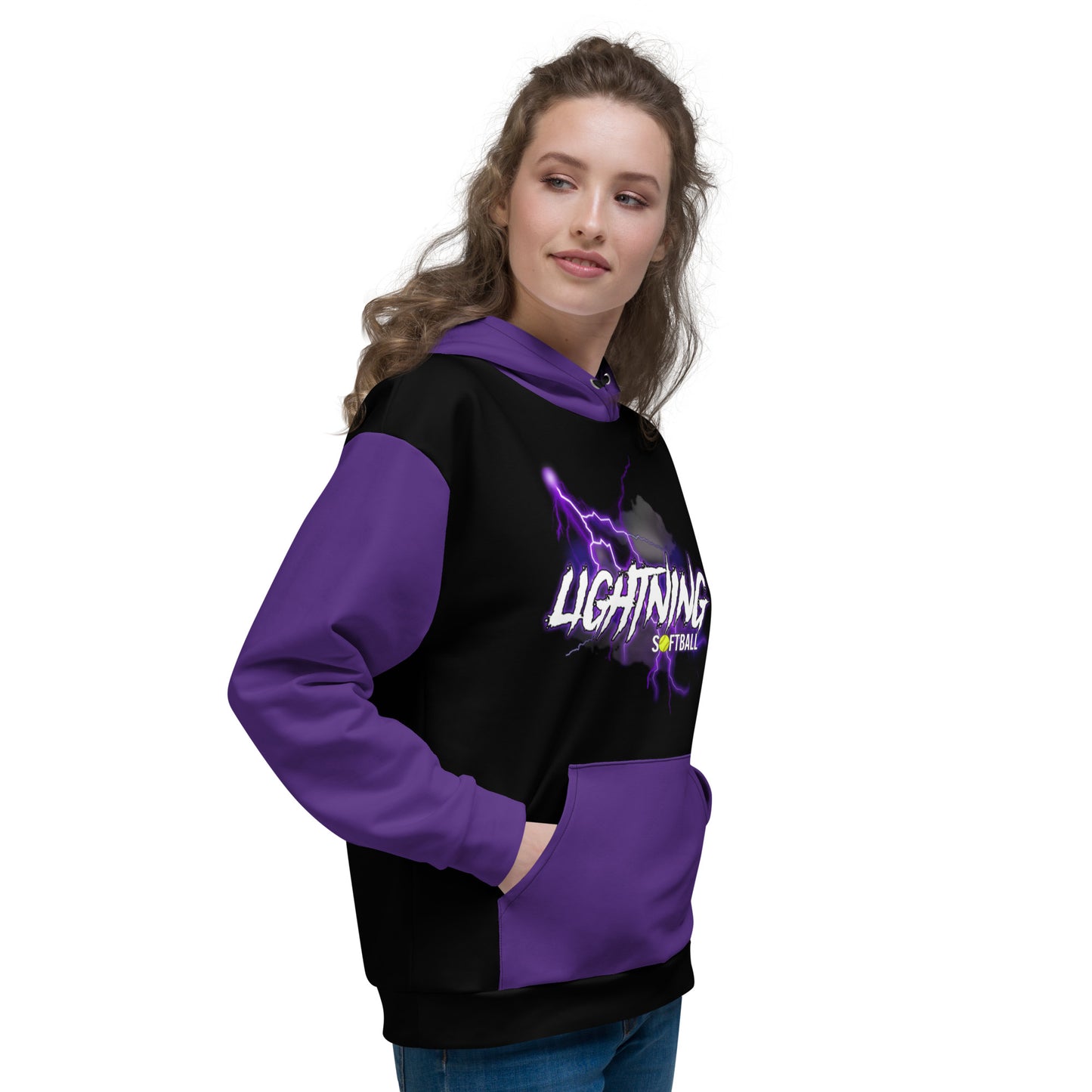 Lightning custom designed/dyed Unisex Hoodie