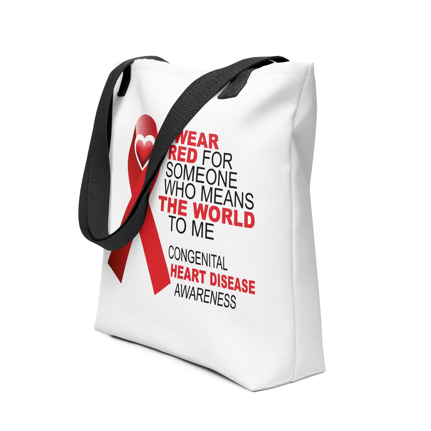 CHD Wear red for my son Tote bag