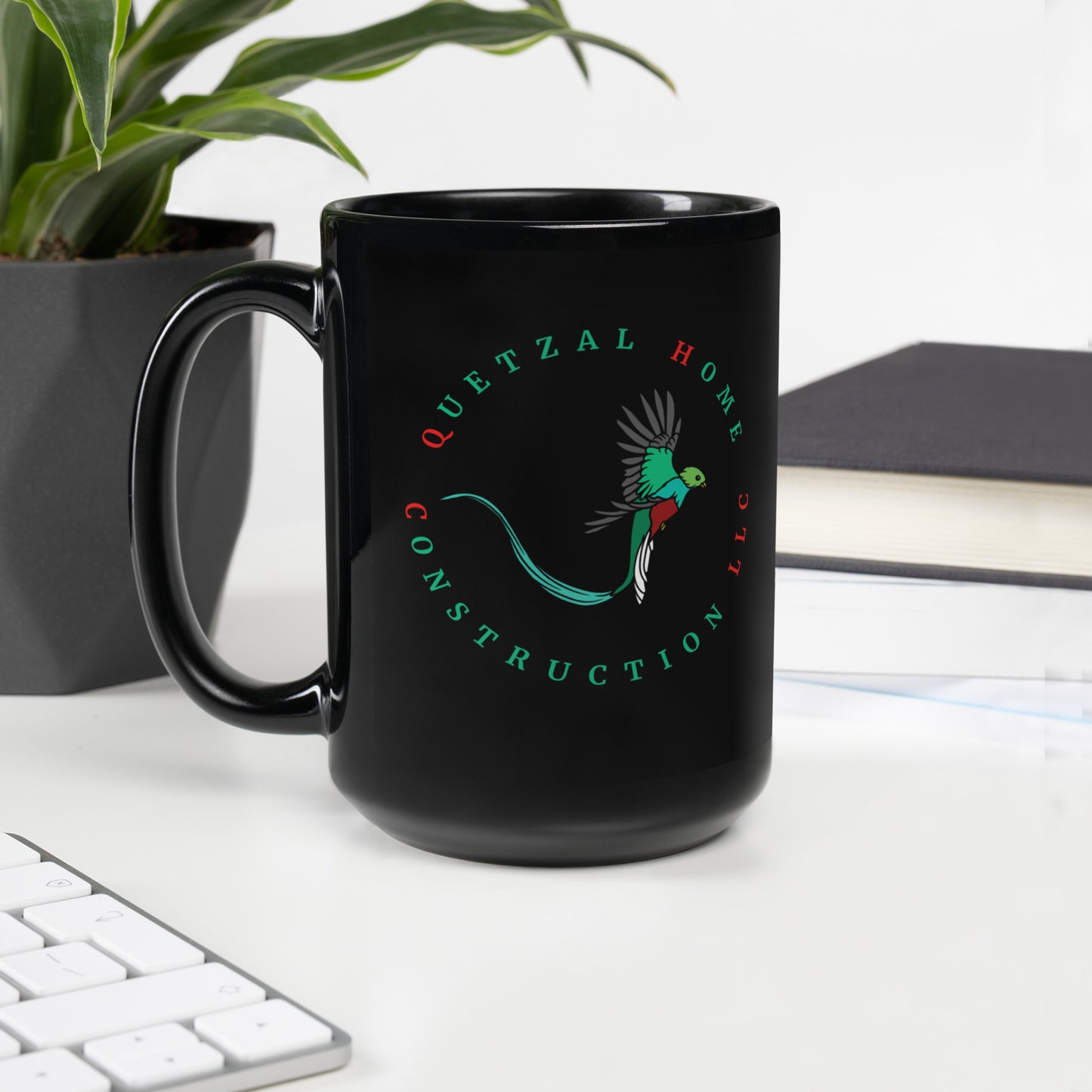 Bulk Black customized Mugs - larger size 15 oz.  10+