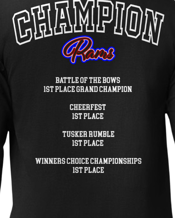 Rams Cheer CHAMPION Comp shirt- D12