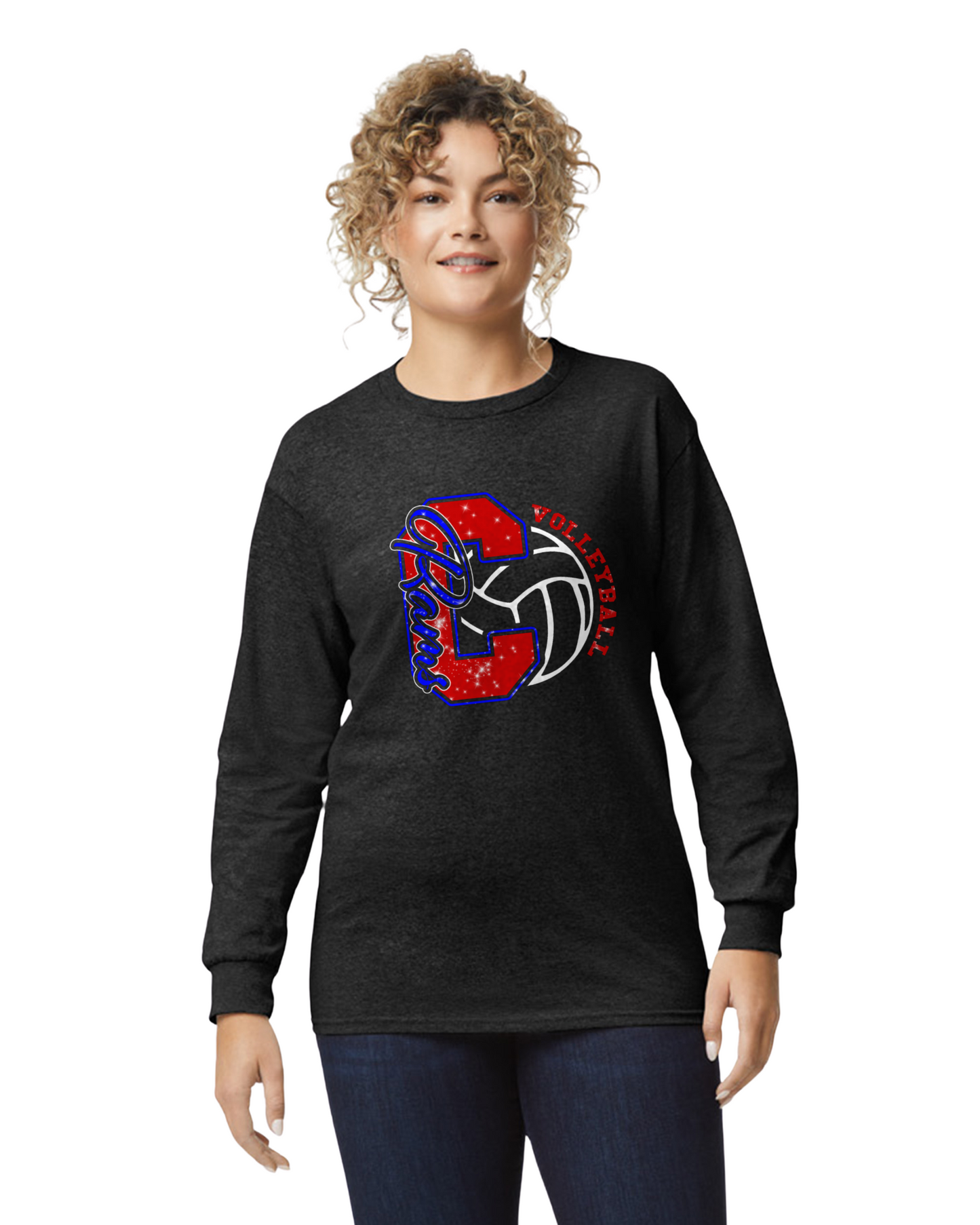 Carmel Rams Volleyball (Glitter) long sleeve shirt