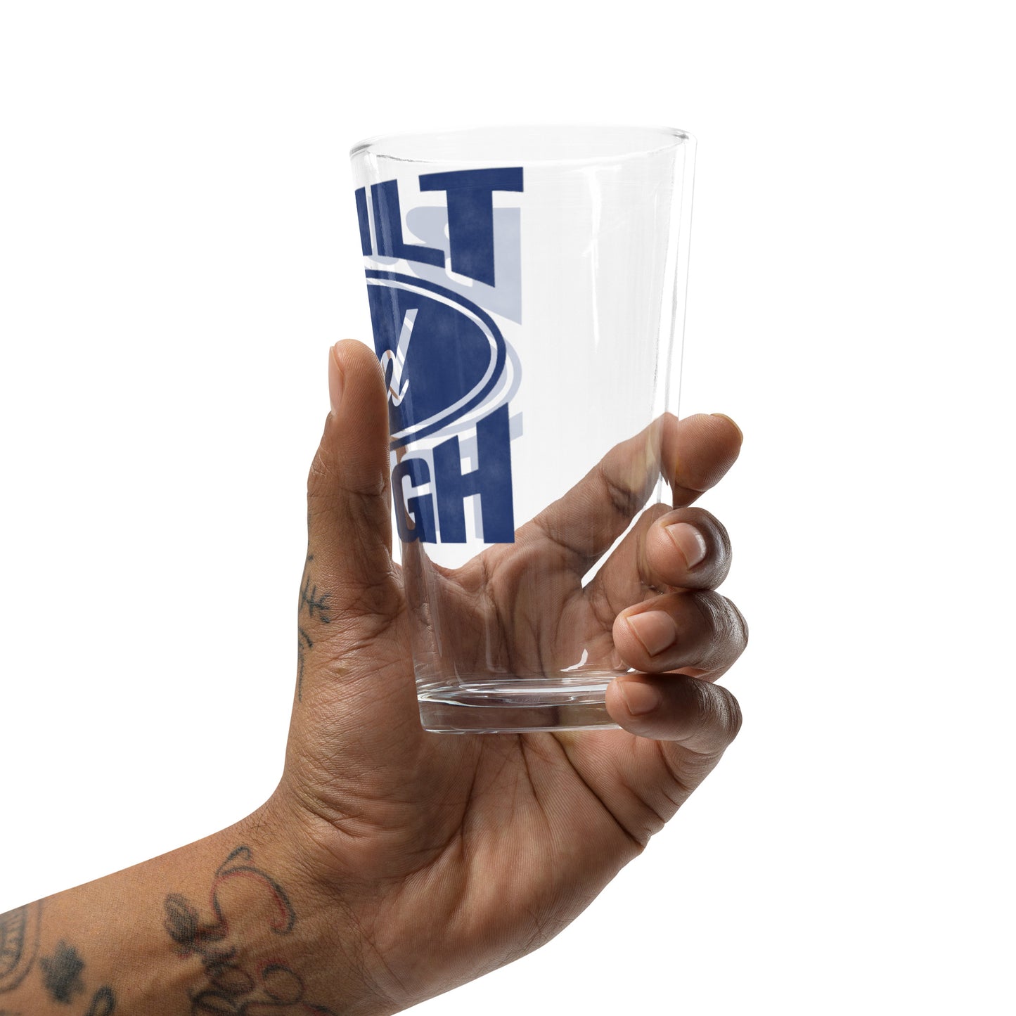 Built "Dad Tough" Shaker pint glass