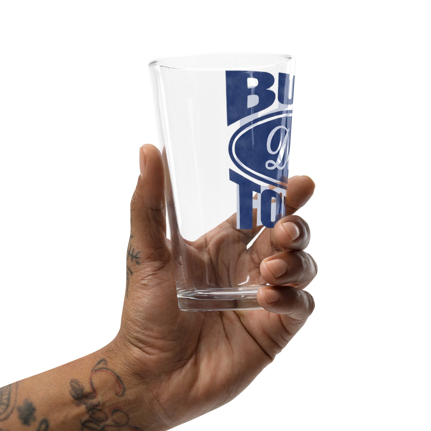 Built "Dad Tough" Shaker pint glass