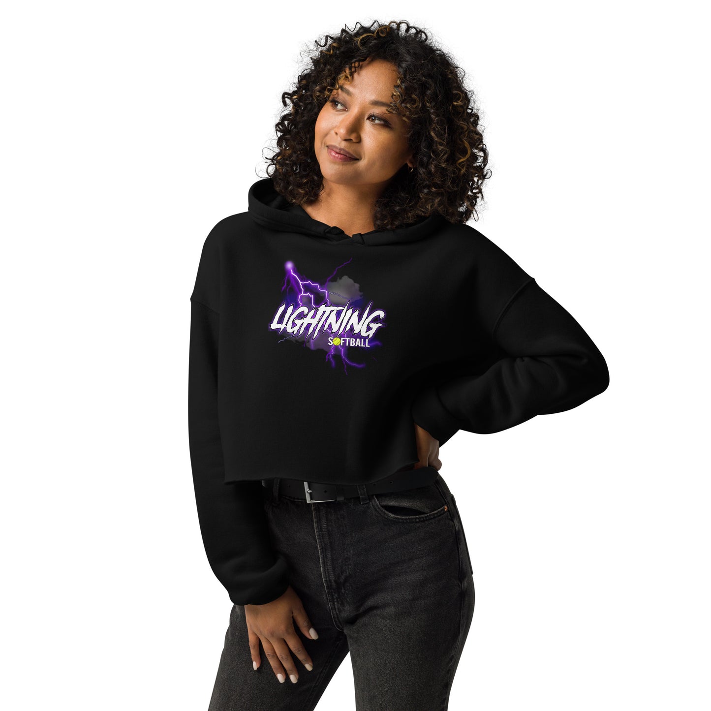 Lightning Crop Top Hoodie
