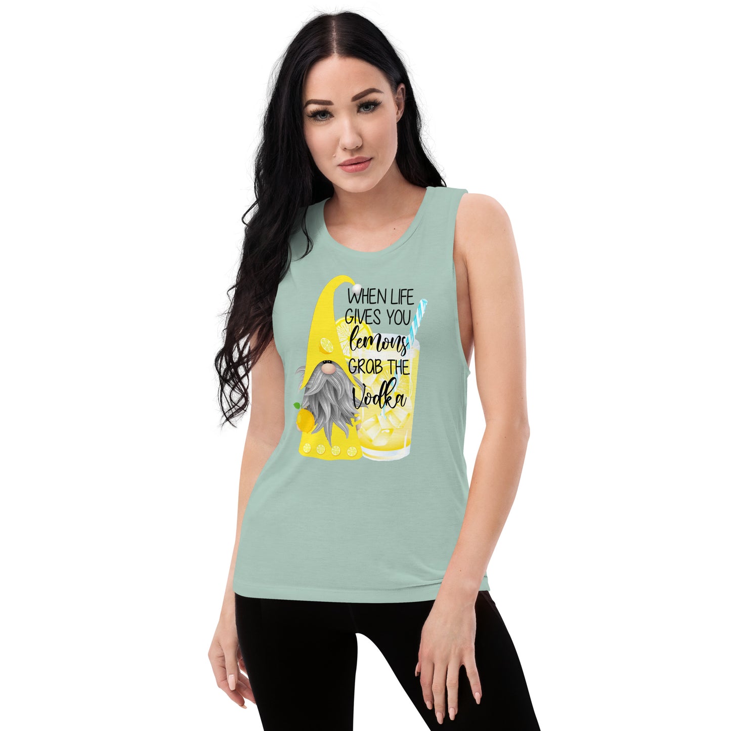 Life gives you Lemons, Grab the Vodka Ladies’ Muscle Tank