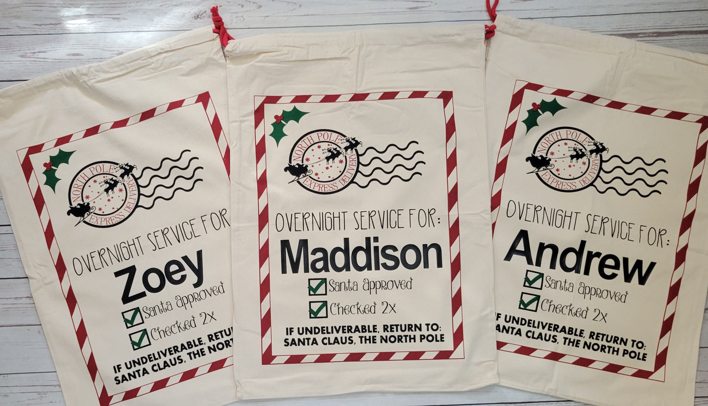 Personalized Santa sacks