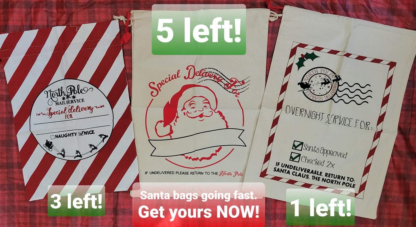 Personalized Santa sacks