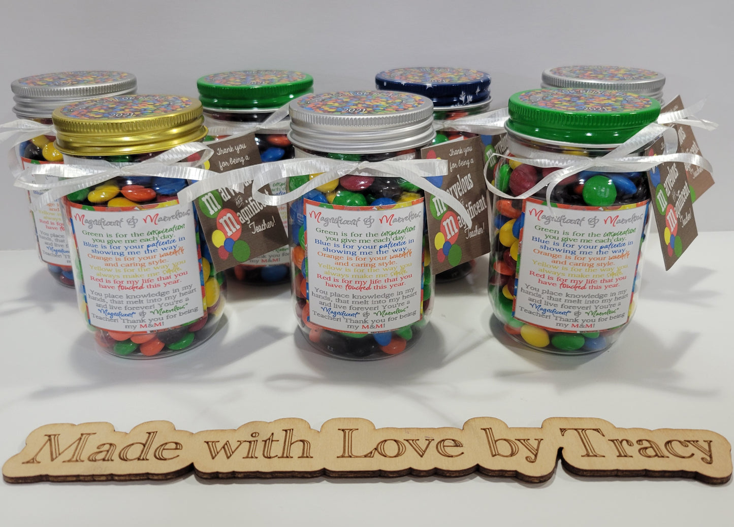 Adorable M & M Teacher gifts