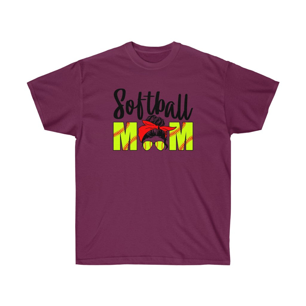 Softball mom bandana Unisex Ultra Cotton Tee- front only