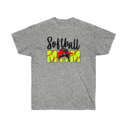 Softball mom bandana Unisex Ultra Cotton Tee- front only