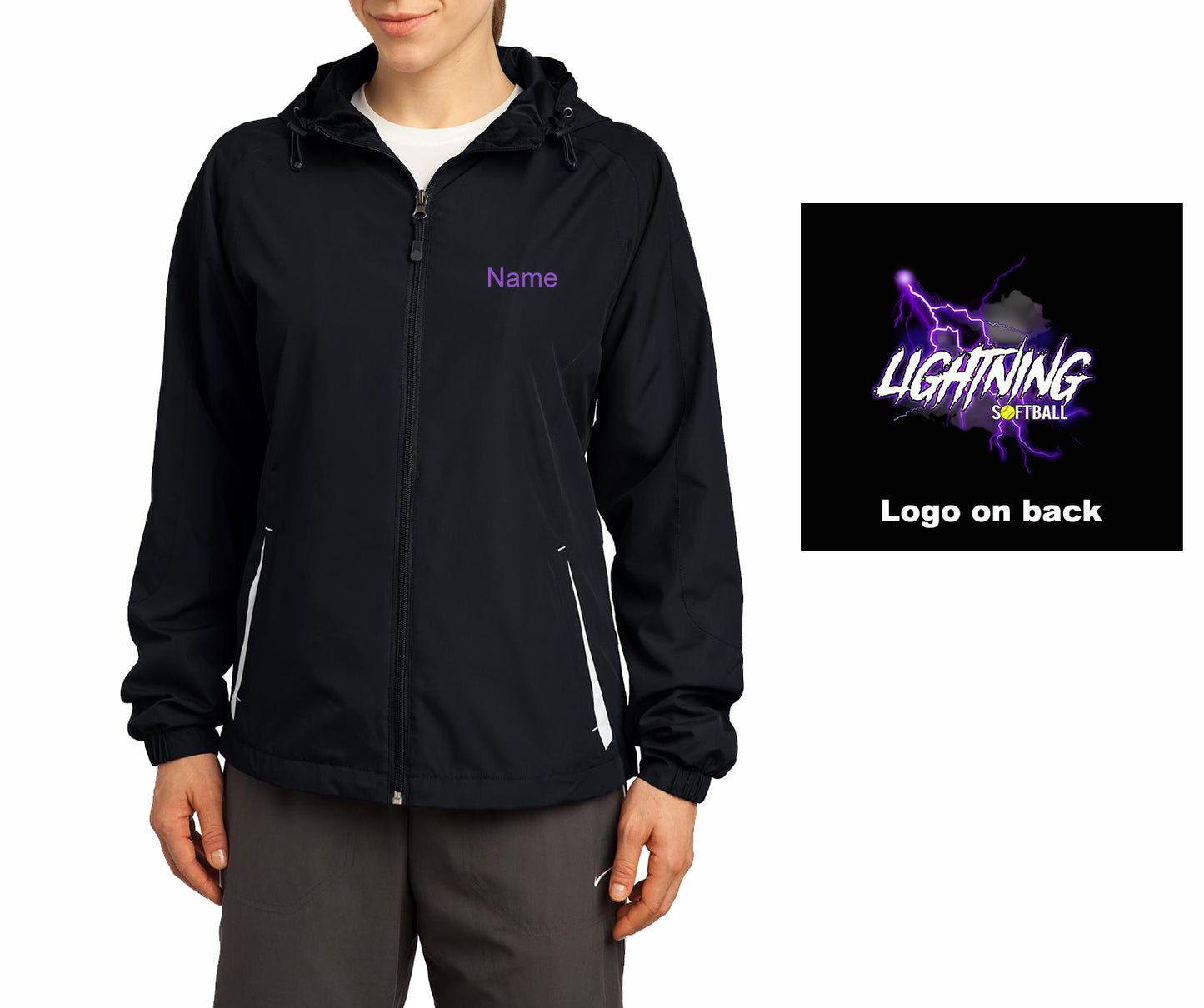 Ladies Lightning Softball Hooded jacket - Sport-Tek