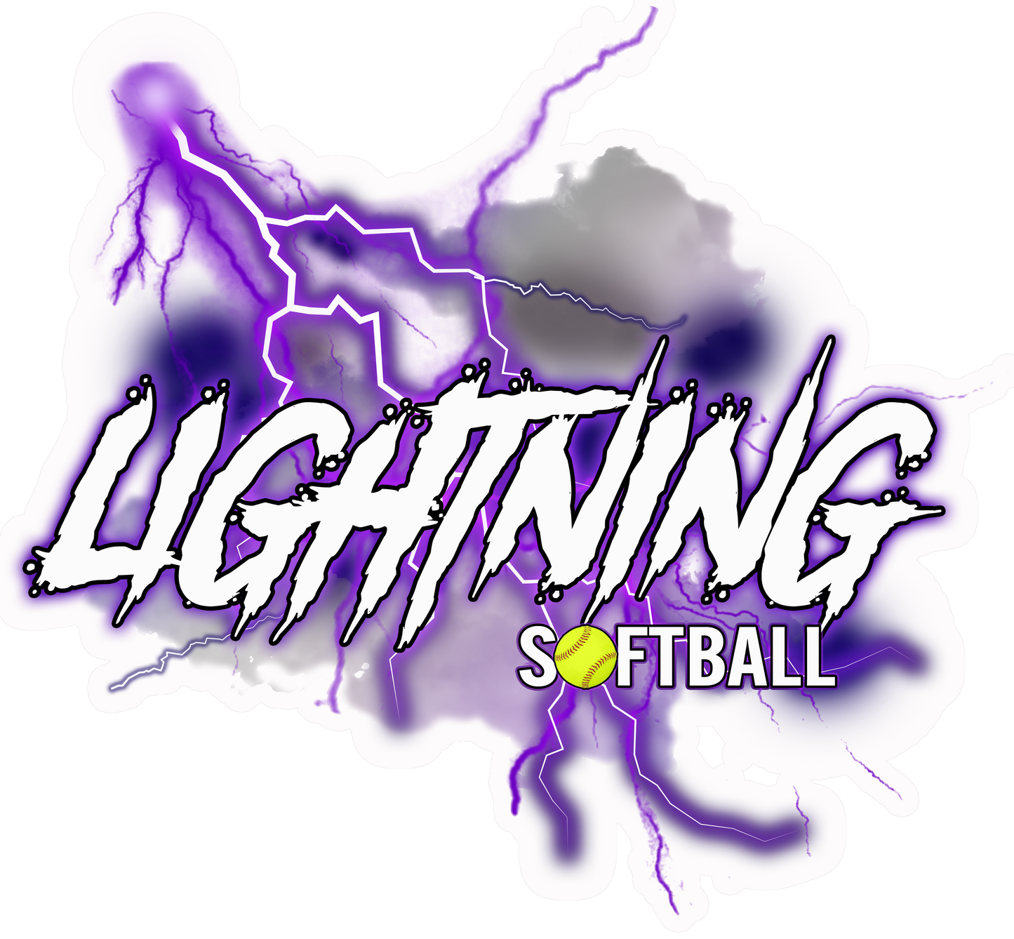 Lightning Softball Heavy Duty Car decal