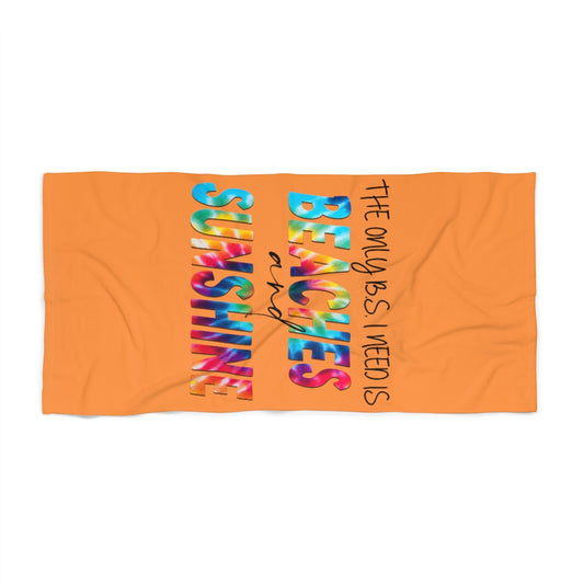 B.S. Beaches and Sunshine Orange Beach Towel