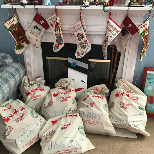 Large Personalized Custom Santa Sacks