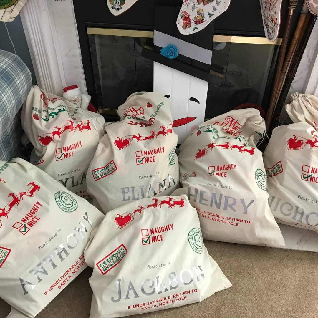 Large Personalized Custom Santa Sacks