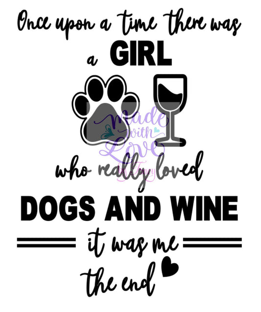 DOGS AND WINE Sublimation waterslide printable clip art png, svg, tshirt, mug, tumbler