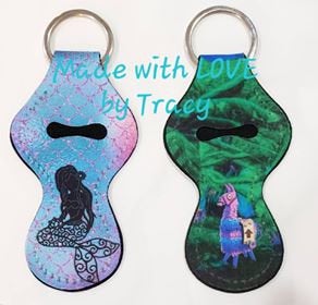 Custom keychain neoprene Chapstick holders - Any image, name, words, photo