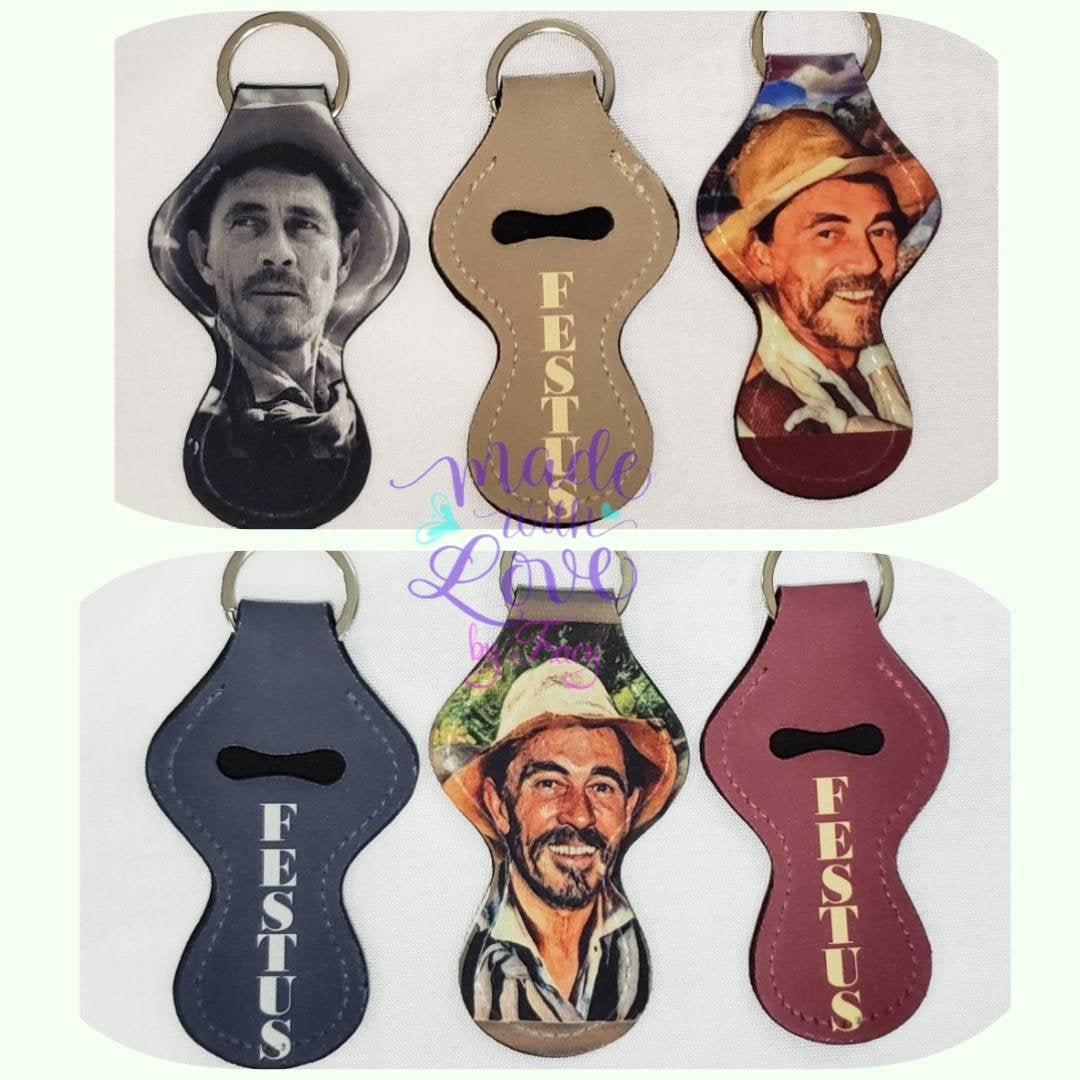 Custom keychain neoprene Chapstick holders - Any image, name, words, photo