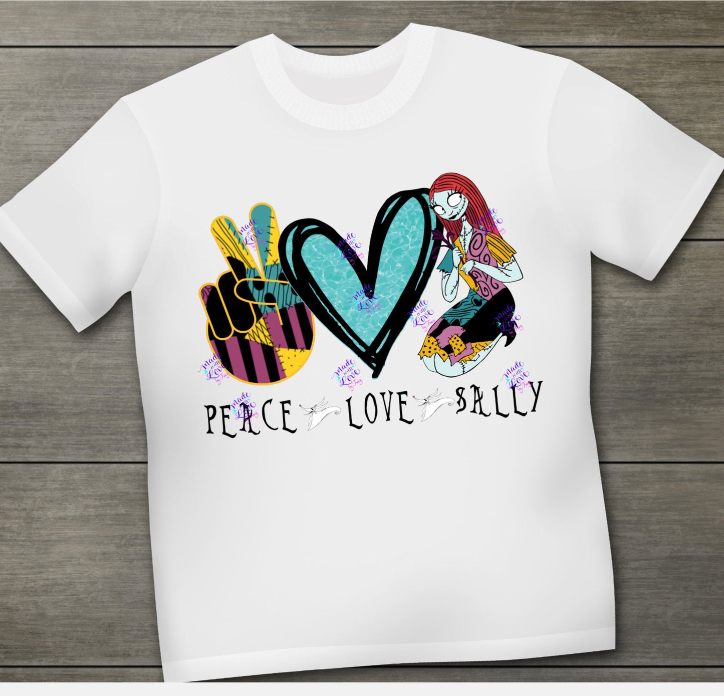 Peace Love Sally Nightmare before Christmas JPEG PNG waterslide Sublimation instant downloadable printable clipart tumbler apparel